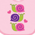 thumbnail image 4 of Inktastic Snail Lover Girl Garden Snails Girls Baby Bib, 4 of 4