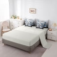 thumbnail image 5 of Homewish Flying Blue Butterflies Bedding Comforter Set 7 Pieces for Female Men Adults,Floral Daisy Full Bedding Set Lightweight,Chic Flowers Fitted Sheet Flat Sheet,Breathable Home Decor,Reversible, 5 of 8