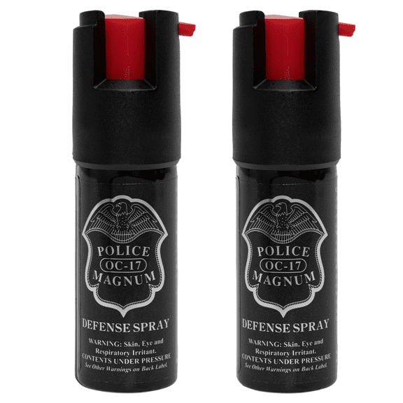 Police Magnum Mini Pepper Spray Self defense Protection tool, Red Twist Lock 2ct. 1/2oz