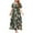 Green, variant on Pisexur Womens Dresses Summer Floral Print Maxi Dresses Wrap Square Neck Pleated Sun Dress Casual Flowy Comfort Waist Oversized Prom Dress Short Sleeve Elegant Wedding Guest Dresses XL-4XL
