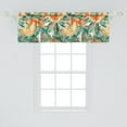 thumbnail image 2 of Floral Window Valance, Beauty of Nature Passiflora Flowers and Leaves Blossoming in Watercolor, Curtain Valance for Kitchen Bedroom with Rod Pocket, 54" X 18", Teal Pale Yellow Orange, by Ambesonne, 2 of 2