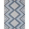 thumbnail image 1 of 6'7" x 9' Light Grey Blue Geometric Transitional Indoor/Outdoor Rug, 1 of 1