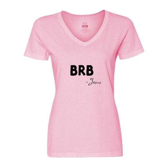 Inktastic Easter BRB Jesus Women's V-Neck T-Shirt