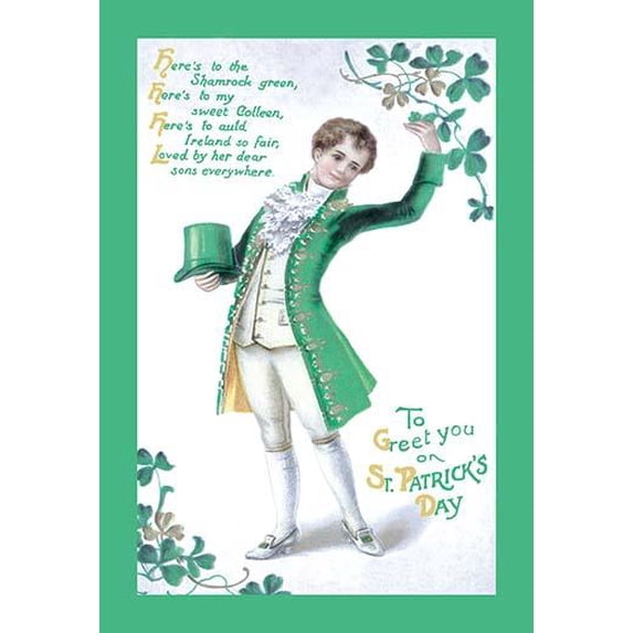 To Greet You On St. Patrick's Day-Fine Art Canvas Print (20" x 30")