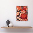 thumbnail image 2 of Pomegranate Tree Grove Red and Blue Artwork Floral Patterns Art Print Framed Poster Wall Decor 12x16 inch, 2 of 5