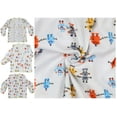 thumbnail image 6 of ToBeInStyle Girl's 4-Pack Long Sleeve Ultra-Soft Cotton Kimono Wrap Top w/ Mittens - Cute Characters - 3-6 Months Old, 6 of 6