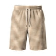 thumbnail image 4 of Resicozy Mens Shorts Casual Lounge Summer Beach Vacation Shorts Comfy Plaid Short with Pocket Brown 4XL, 4 of 5