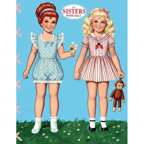 Vintage Papers Dolls The Sisters Paper Dolls: My Unique Vintage Fashion Book: Create & Design: Classic Paper Dolls to Cut and Dress. Excl, (Paperback)