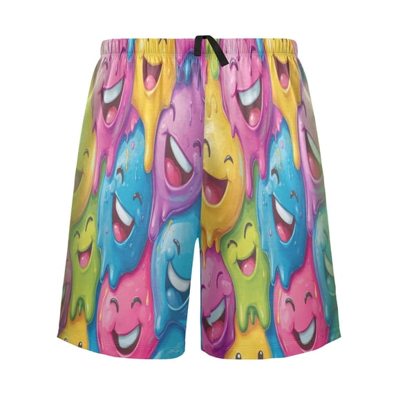 Relaxed fit printed pajama bottoms, sizes S to XXL Smiling Faces