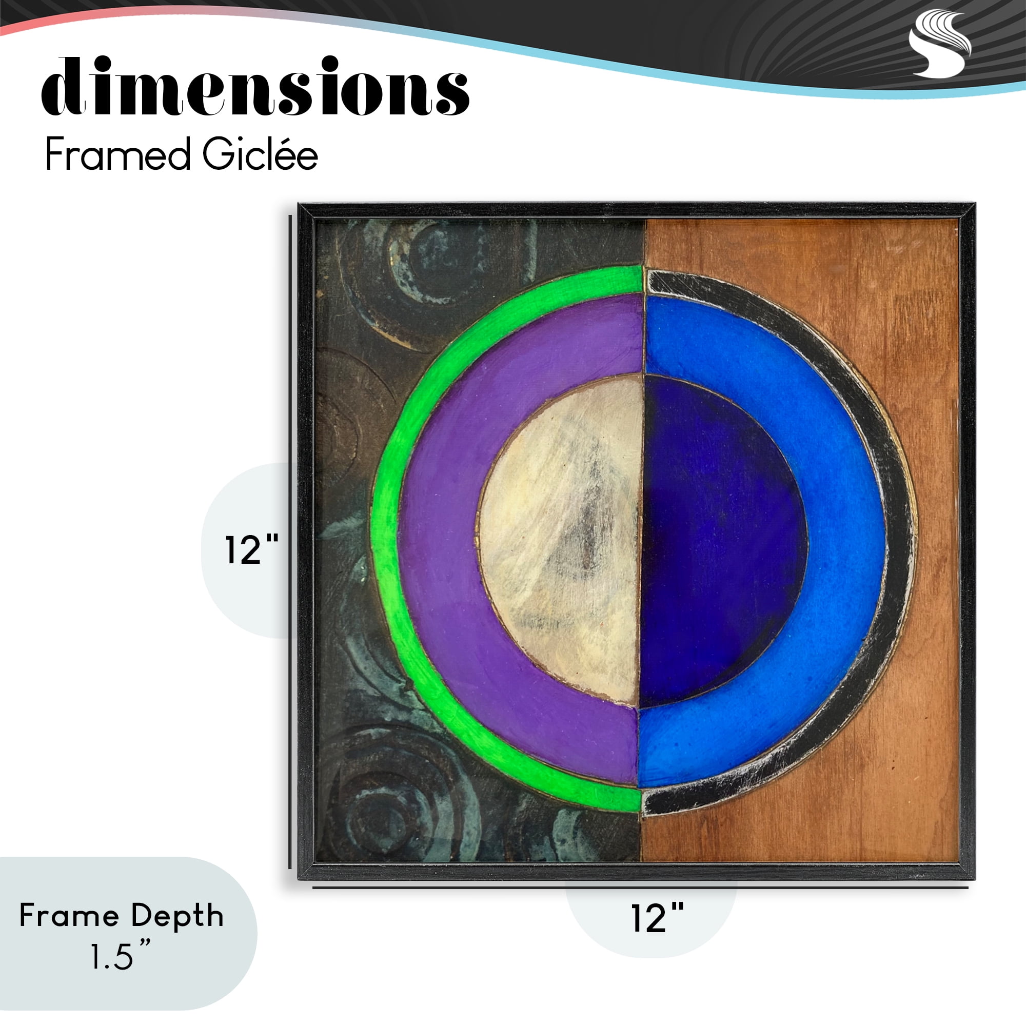 Stupell Industries Rustic Circular Balance Black Framed Giclee Art, design by Matthew Finger