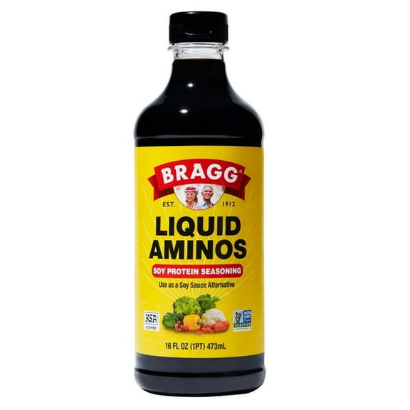 Bragg Gluten-Free Liquid Aminos Soy Protein Seasoning 16 fl oz (Pack of 2)