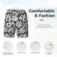 thumbnail image 5 of Balery Tropical Leaves Mens Swim Trunks Swim Shorts for Men Quick Dry Inseam Beach Shorts with Compression Liner Pocket-X-Large, 5 of 9