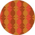 thumbnail image 1 of Ahgly Company Machine Washable Indoor Round Transitional Neon Orange Area Rugs, 3' Round, 1 of 7