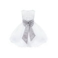 thumbnail image 3 of iEFiEL Kids Toddler Girls Navy Blue Flower Girls Dress Formal Wedding Pageant Party Dress, 3 of 7
