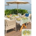 thumbnail image 5 of Outdoor Tablecloth with Umbrella Hole for Patio/Picnic/Party/Camping, Summer Lemon Waterproof Table Cloth Rectangle Table Cover Washable, Yellow Green Botanical Rustic Floral (60"x 102"), 5 of 8