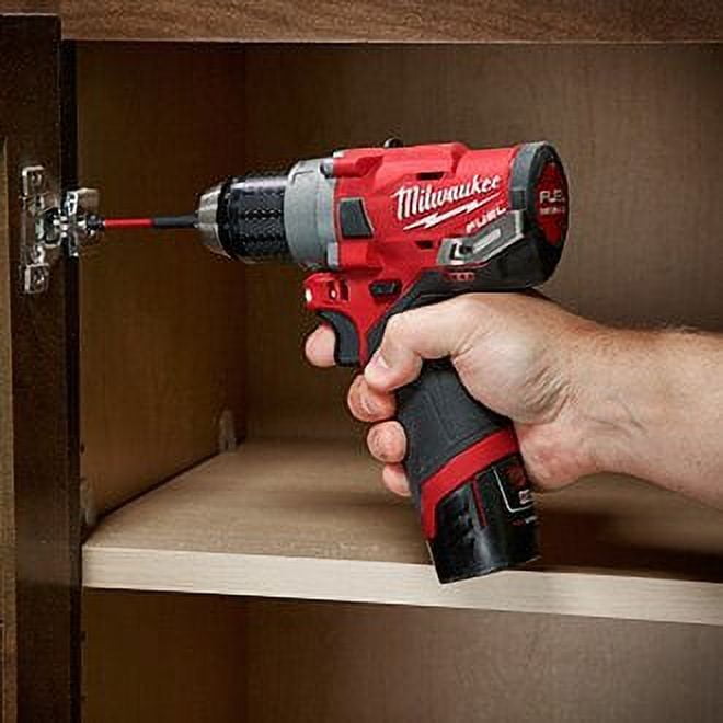Milwaukee M12 Fuel 12V 1/2" Brushless Drill/Driver Kit 2503-22 with 4Ah Battery, Charger, & Tool Case