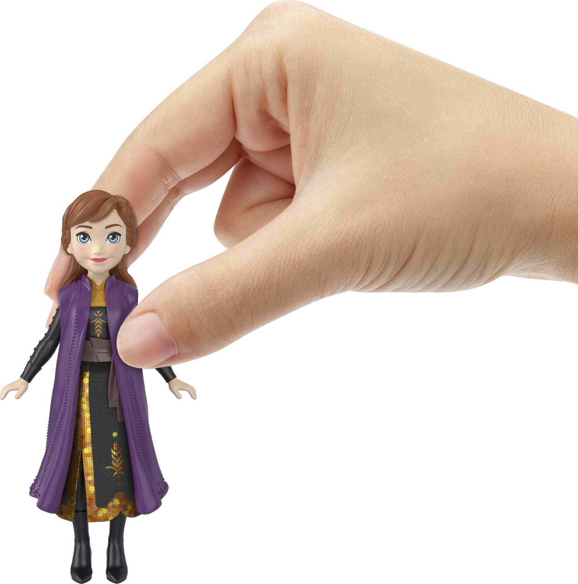 Disney Frozen Anna Small Doll in Travel Look, Posable with Removable Cape & Skirt - image 2 of 6