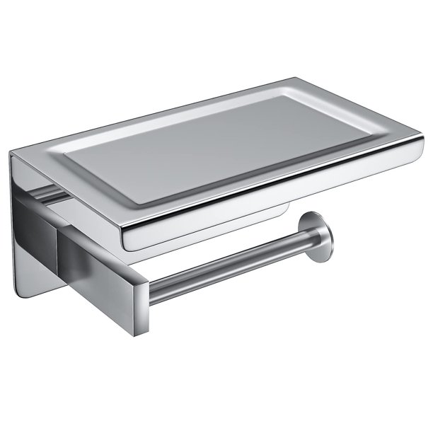 Portarrollos de papel higiénico WEIHJMXG CON estante acero inoxidable SUS304