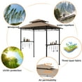 DikaSun Grill Gazebo 8' x 5' Waterproof 2 Tiered Barbecue Canopy