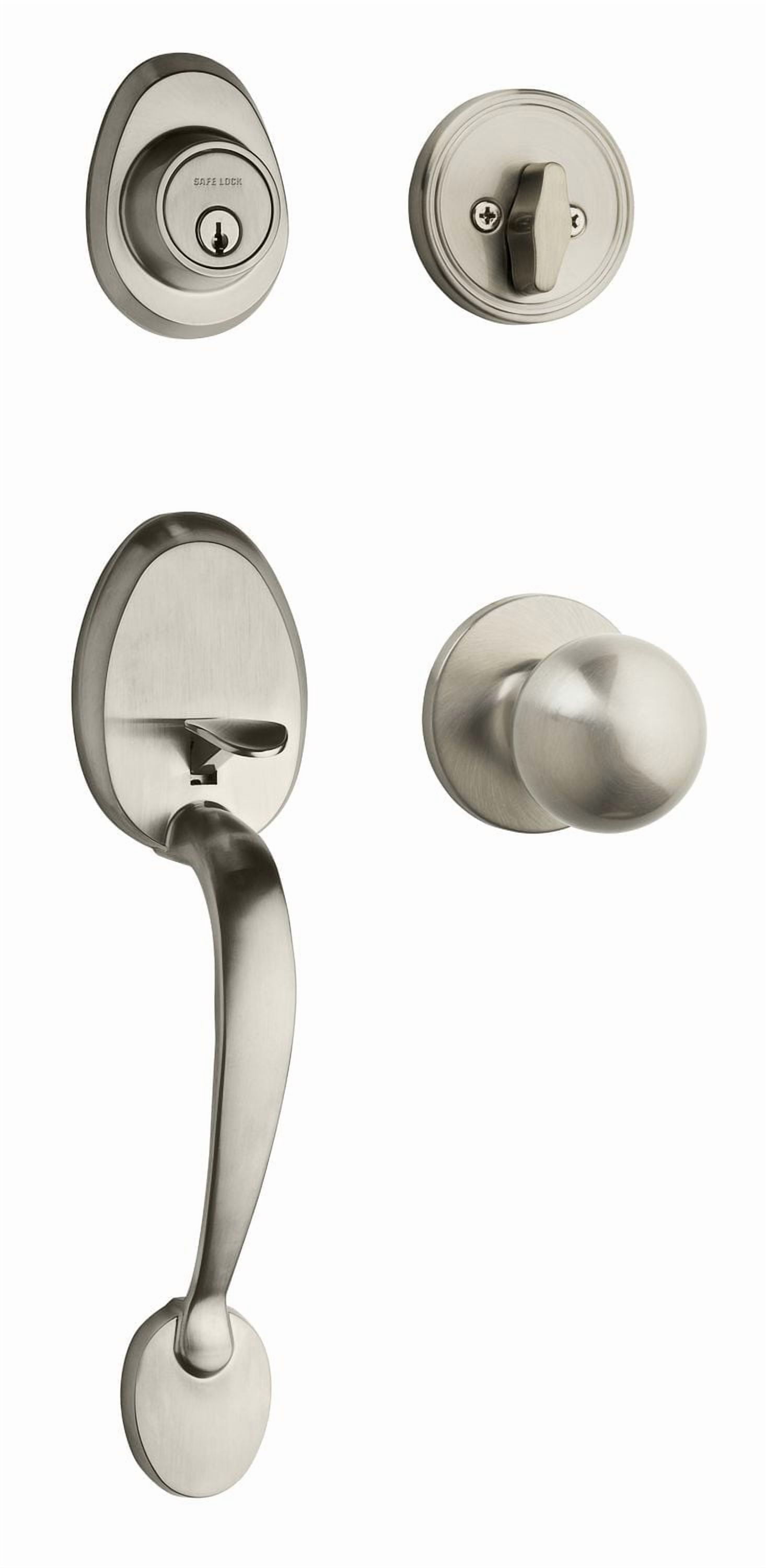 Serrure d’entrée Daytona à cylindre Safelock en Nickel Satiné