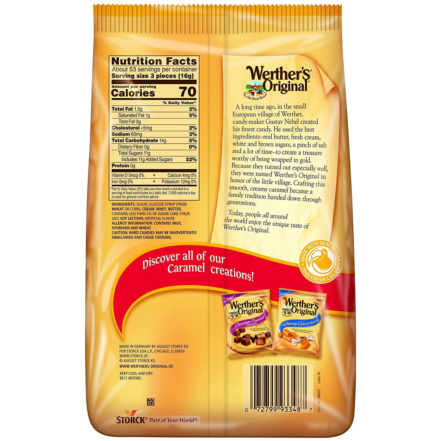 Original Caramel Hard Candies 30 Oz Stand Up Bag (Pack of 2)