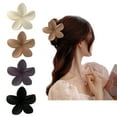 thumbnail image 2 of Yokua Matte Style Flower Shape Hair Claw High Ponytail Hair Claw for Girls Woman, 2 of 13