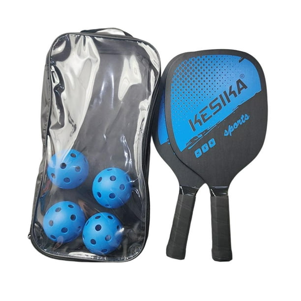 Professional s Set of 2 Rackets Carrying Bag 4 Pickleballs Comfort Grip  Lightweight for Beginners Men Adults Women Training , Blue 