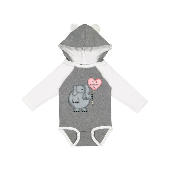 Inktastic My First Valentine's Day Boys or Girls Long Sleeve Baby Bodysuit