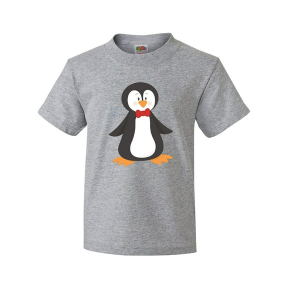 Inktastic Cute Penguin, Penguin With Red Bow Tie Youth T-Shirt