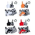 thumbnail image 4 of GYRATEDREAM Girls' Cow UPF 50+ Beach Sport Tankini 4-Piece Swimsuit With Cover-up Beach Shorts and Hair Band, 4 of 4