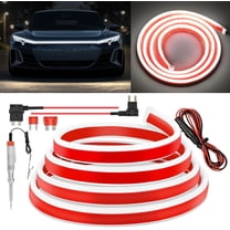 Nilight LED Hood Light Strip, 70Inch Flexible Car Hood Light Waterproof Dynamic Startup Daytime Running Light for Cars, SUVs, Trucks, White
