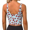thumbnail image 3 of Naloa Flowers and Lady Bugs Sports Bras for Women, High Support Bra with Removable Pads, Comfortable - X-Large, 3 of 9