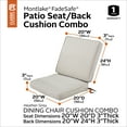 thumbnail image 6 of Classic Accessories Montlake FadeSafe Water-Resistant Patio Chair Cushion, 44 x 20 x 3 inch, Heather Grey, 6 of 11