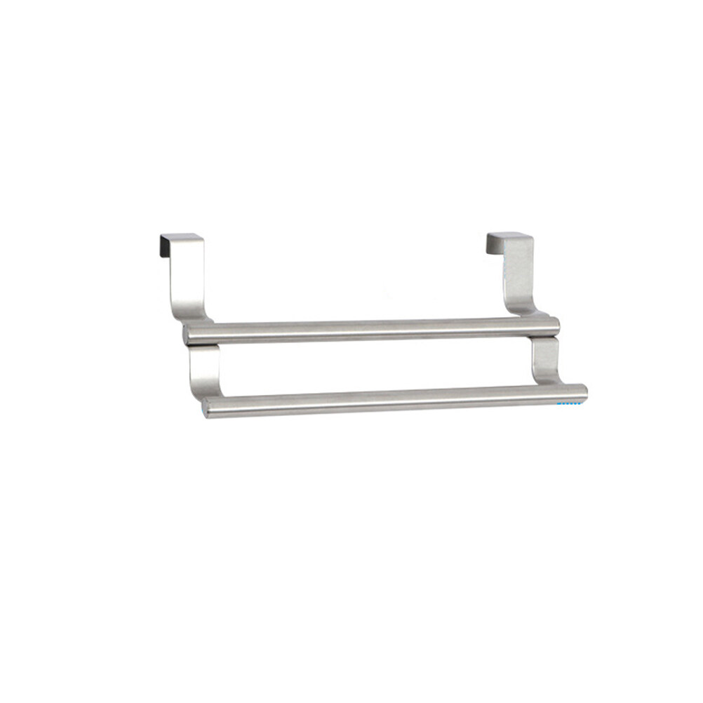 Bathroom Double Towel Bar Stainless Steel Over the Door Towel Bar