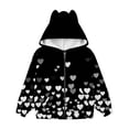 thumbnail image 4 of YunPes Cute Cat Ear Hoodies for Girls Heart Graphic Hooded Jacket Zip up Oversized Aesthetic Sweatshirts Valentines Day Fleece Coats, 4 of 4