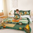 thumbnail image 4 of Catabedysis Modern Colorful Camper 7 Pieces Full Size Bedding Sets,Cartoon Camping Print Full Size Bed in a Bag For Boys,Multicolor,Polkadot Reversible, 4 of 7