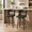 Emerald, variant on MOONMISS Bar Stools Set of 2, 29" Swivel Counter Height with Bentwood Legs and Back,Mid Century Modern Faux Leather Upholstered Counter Stools,Emerald