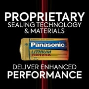 Panasonic Lithium CR-123A 3V Batteries for Flashlights, Digital Cameras, Toys, and Alarm Systems, 12-Battery Pack