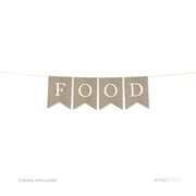 Food Burlap Pennant Party Banner