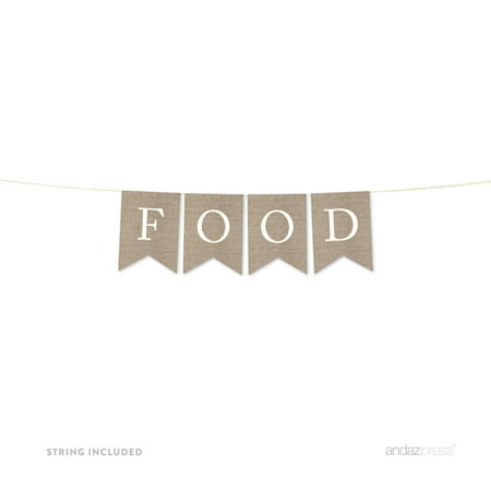 Food Burlap Pennant Party Banner