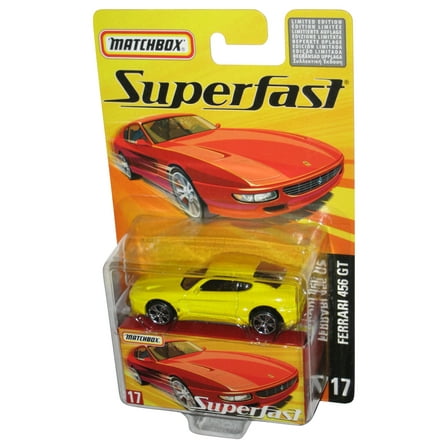 Matchbox Superfast (2004) Yellow Ferrari 456 GT Toy Car #17