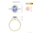 thumbnail image 4 of ANGARA Natural Oval 1.9 ct Tanzanite Halo Ring with Diamond Accents in 14K Yellow Gold for Women (Size-9x7mm) | December Birthstone, Anniversary, Jewelry Gift for Women | Natural Tanzanite Ring, 4 of 9
