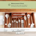thumbnail image 4 of Premium Silverware, Flatware and Utensil Organizer for Kitchen Drawers, Expandable 14.5 to 25 Inches Wide, 10 Compartments, Food-Safe Premium Acacia Wood Finish Kitchen Storage Tray, 4 of 13