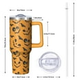 thumbnail image 2 of Pumpkin Design Halloween Tumbler 42oz with Handle - Double Wall Insulated Stainless Steel Cup, Leakproof Lid, Spooky Gift for Fall Parties, 2 of 4