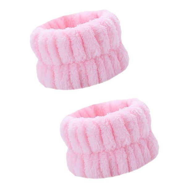 Toalla absorbente para lavarse la muñeca, cómodas correas para la muñeca para lavarse la cara Rosado