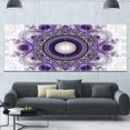 thumbnail image 1 of Designart - Purple Fractal Pattern with Circles - Abstract Canvas Art Print, 1 of 1