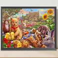 thumbnail image 1 of Cuadros Decorativos 5D bricolaje ronda completa taladro diamante pintura Animal Kit decoración del hogar (V4828) Wdftyju de costura negro 4 estilos, 1 of 1