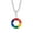Silver,no chain, variant on Women's Men's Stainless Steel Rainbow Gay Lesbian Pride Round Pendant Necklace Gold Only Pendant