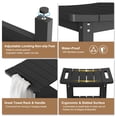 thumbnail image 3 of Banco de ducha Oridom HIPS con estante de almacenamiento impermeable negro, 3 of 7
