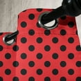thumbnail image 3 of Ambesonne Polka Dots Grommet Curtain, Pop Art Oval Shapes Form, 50" x 120", Scarlet, 3 of 6